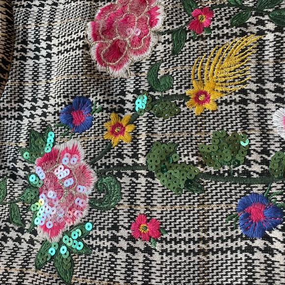 Zara houndstooth dress with ornament size L - Picture 11 of 13